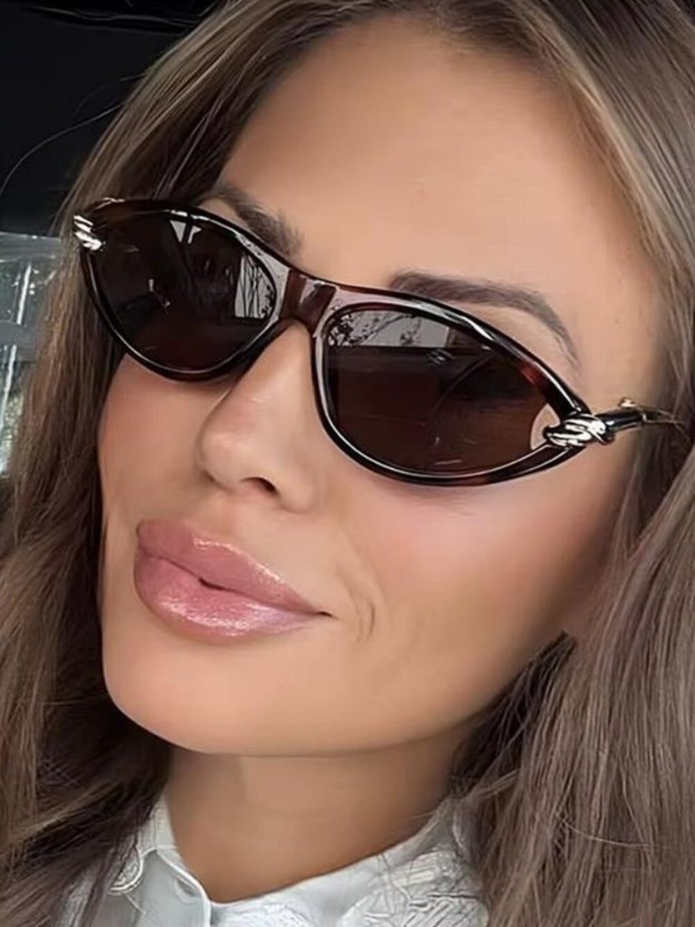 Vintage Cat Eye Oval Sunglasses